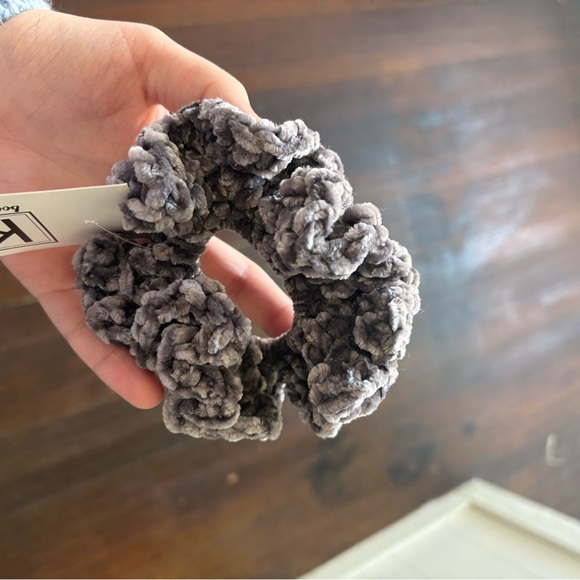 Velvet Crochet Scrunchie - Picture 2 of 2